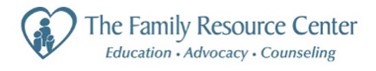 the family resource center logo; education, advocacy, counseling